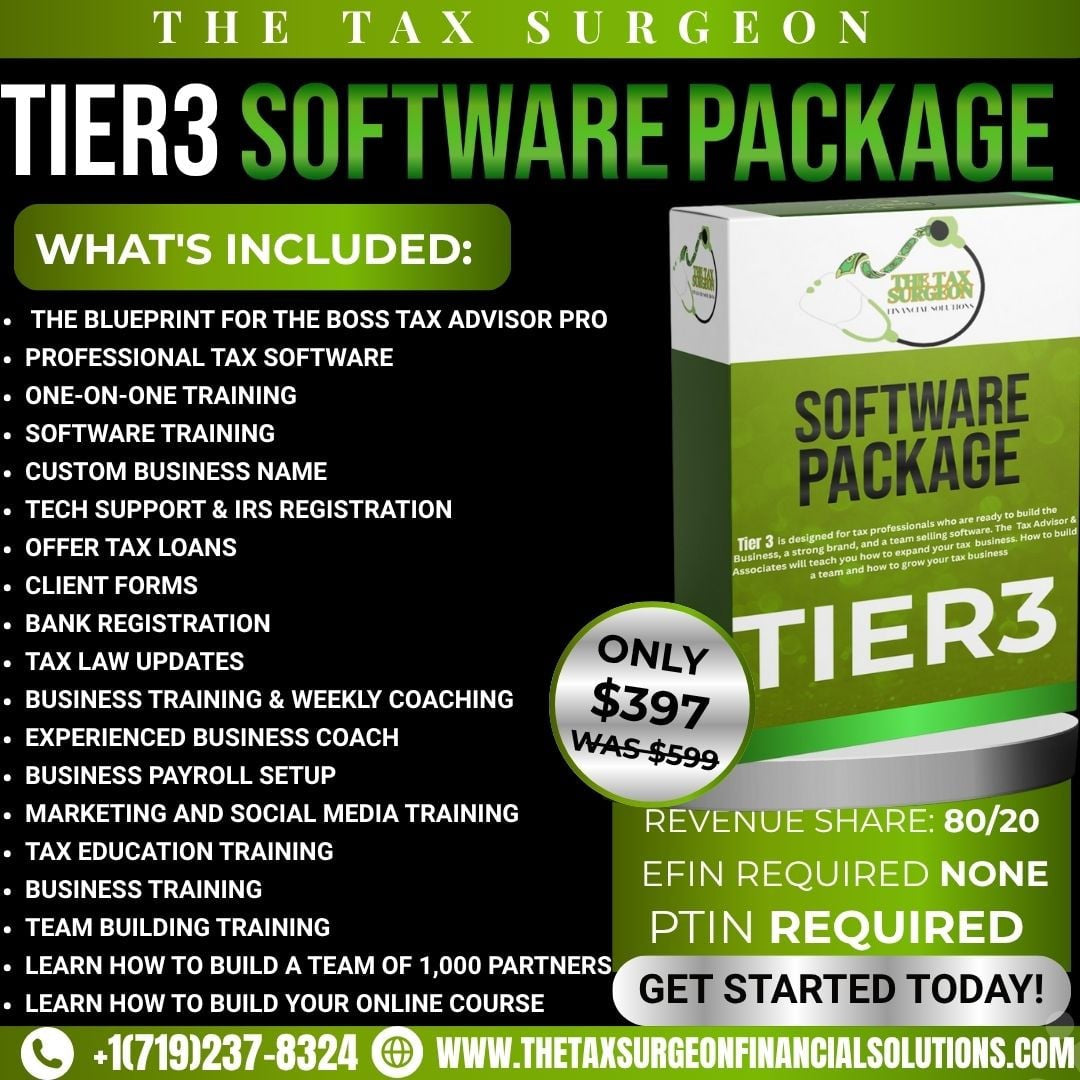 OFFICIAL TIER 3 TAXSLAYER SOFTWARE FOR THREE YEAR PTIN HOLDERS (PTIN REQUIRED ONLY)