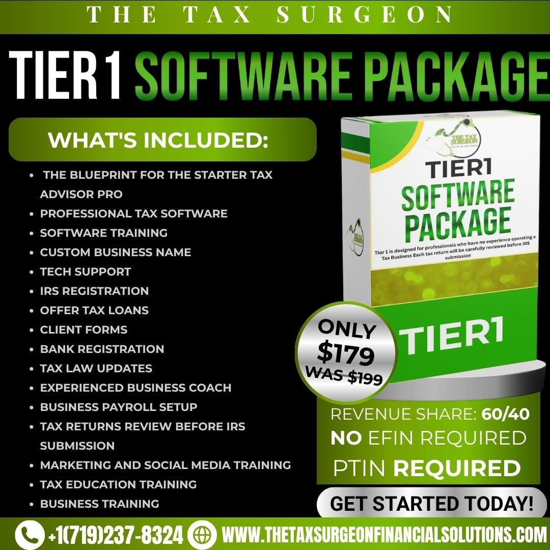 OFFICIAL TIER 1 TAXSLAYER SOFTWARE FOR STARTER PTIN HOLDERS (PTIN REQUIRED ONLY)
