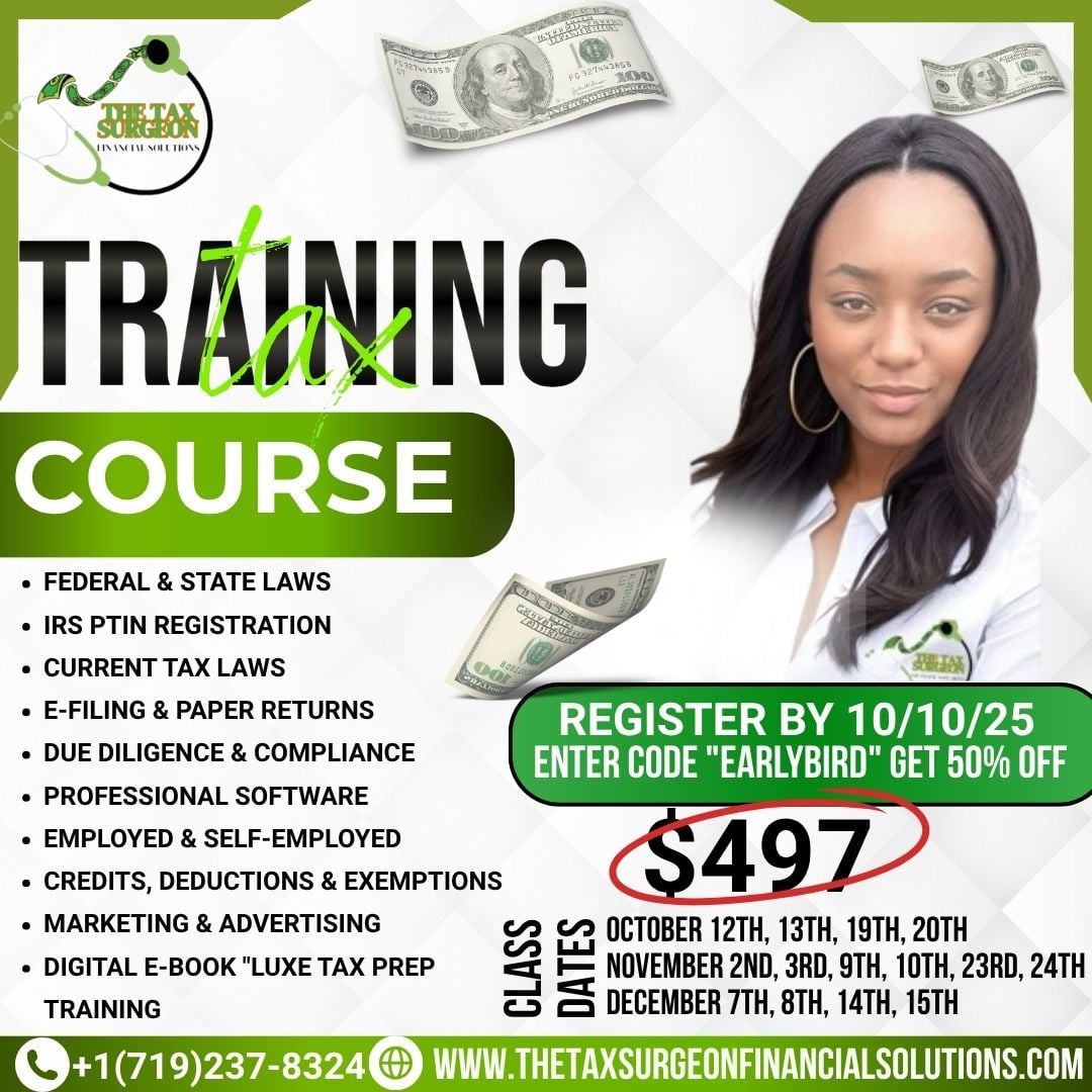 2025 Intro To Tax & Tax Training Course (Professional Tax Software Included)